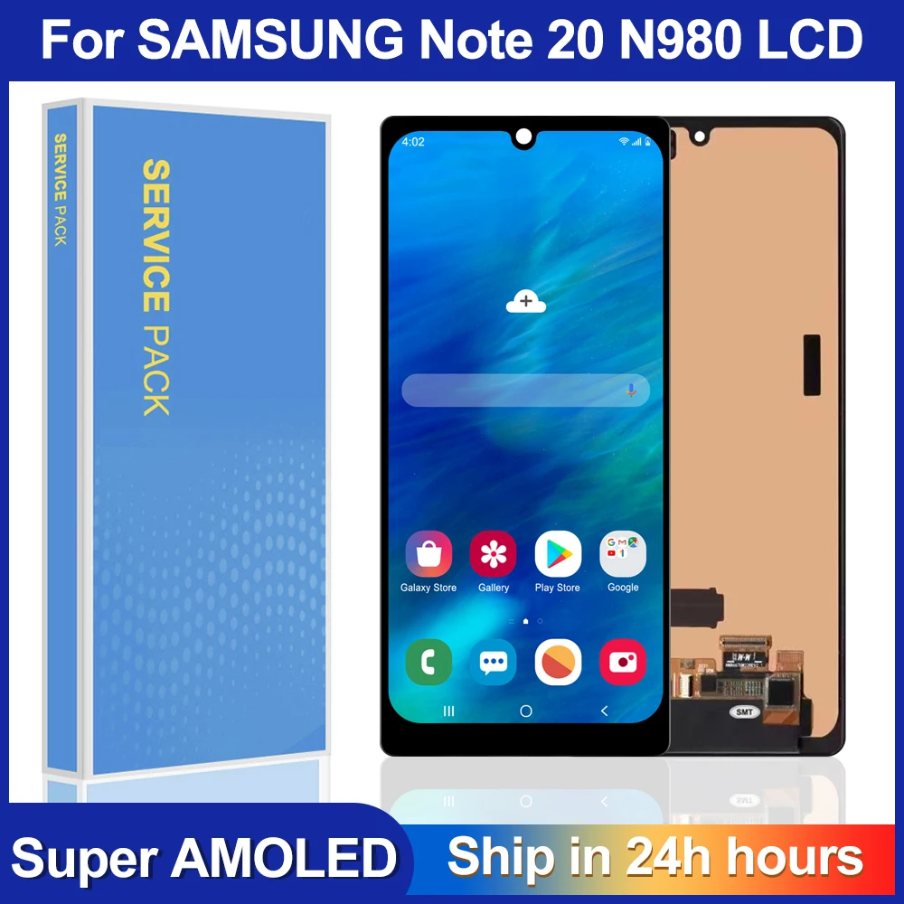 

100% Test Super AMOLED for Samsung Galaxy Note 20 LCD Display with Touch Screen Digitizer N980 N980F SN980F/DS lcd Repair Parts
