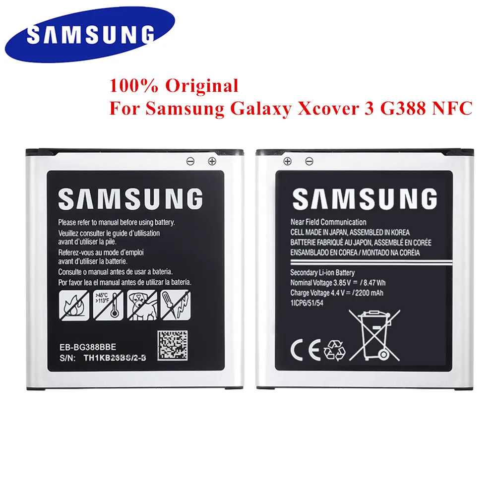Аккумулятор EB-BG388BBE для samsung Galaxy Xcover 3 SM-G388 G388F G389F 2200 мАч литий-полимерный Акку с NFC
