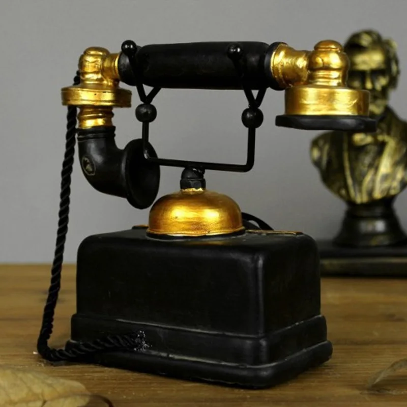Strongwell Vintage Antique Telephone Model Retro Cafe Bar Window Decor Props Display Home Decoration Modern Living Room Gift | Дом и сад