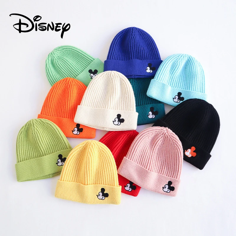 

Disney Hat for Baby Embroidery Pattern Warm Baby Winter Hat for Kids Beanie Knit Children Hats for Girl Boy Baby Cap Newborn Hat
