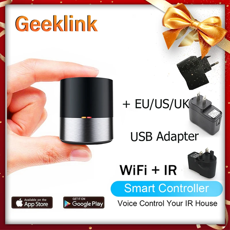 Пульт дистанционного управления Geeklink для умного дома для кондиционера переменного тока, Wi-Fi, приложение для управления Amazon Alexa, Google Home с вилкой US, EU, UK