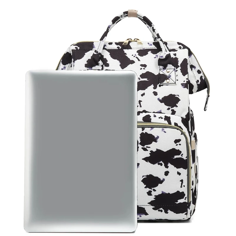

Cow Spots Print Diaper Bag Backpack Maternity Baby Changing Bag Backpacks C90E