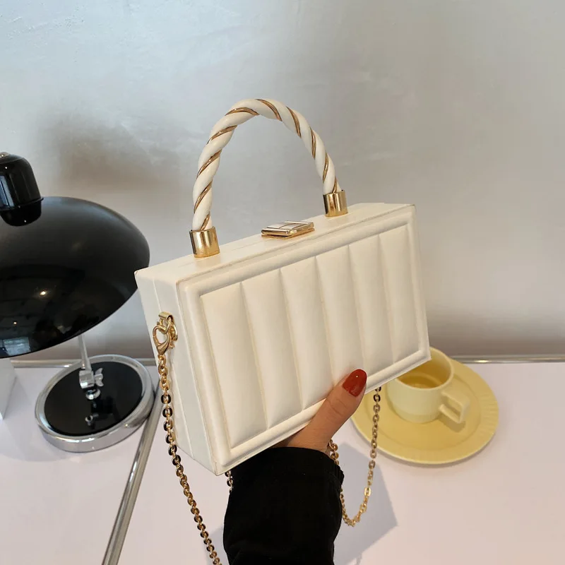 

Brand 2021 Luxury Designer Crossbody Bag For Women Leather Shoulder Bag Buckle Pu Strap Handbag Ladies Small Square Bag