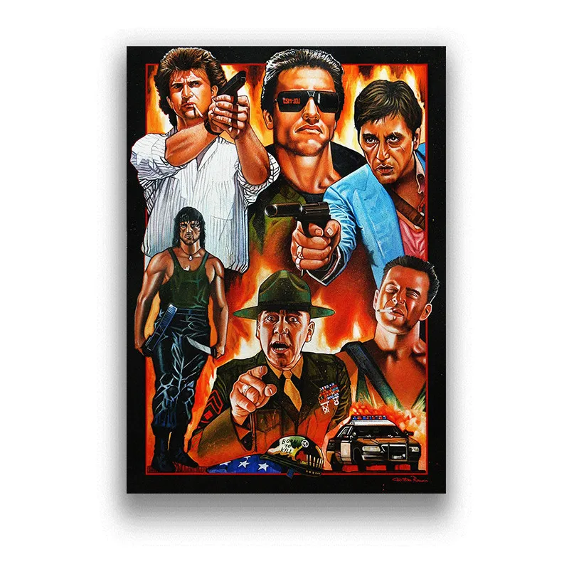 Плакаты по мотивам фильма Квентин Тарантино с белым покрытием настенные постеры