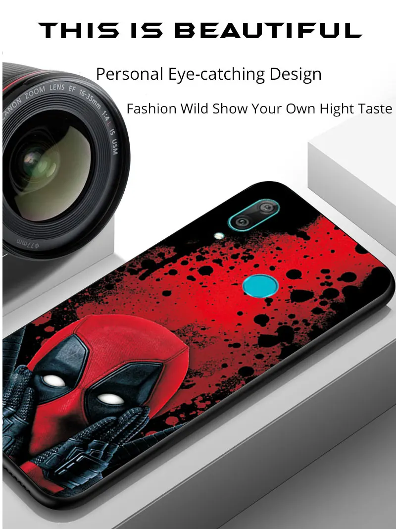 Силиконовый черный чехол из ТПУ для huawei Y9 чехол для huawei Y9 чехол для телефона Marvel Мстители чехлы для huawei Y9 Prime