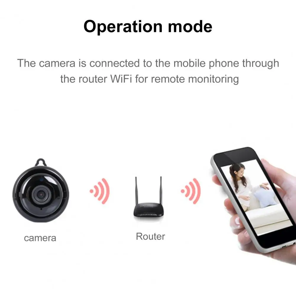 Черная практичная камера ночного видения 1080P для домашней системы безопасности с