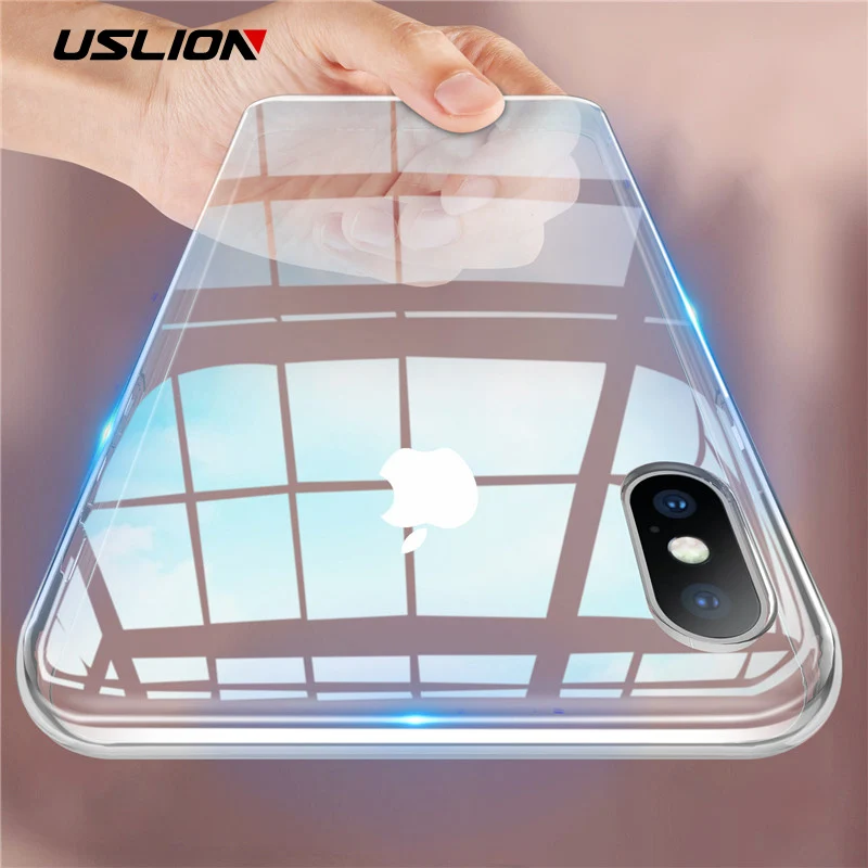 Мягкий чехол USLION карамельного цвета для телефона iPhone 11 Pro Max 6 S 7 8 Plus прозрачный X XR