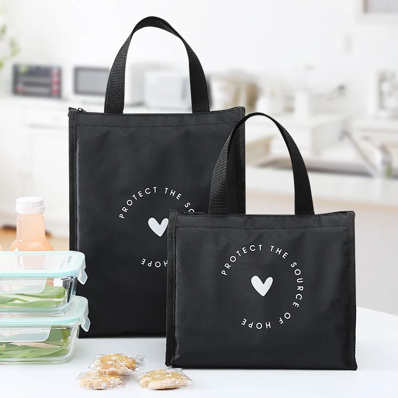 

Contracted Style Insulated Lunch Bag Durable Bento Pouch Thermal Insulated Lunch Box Tote Cooler Bag Lunch Container