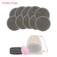 mora mona reusable makeup remover pad eco friendly bamboo charcoal washable round cleansing toner pad