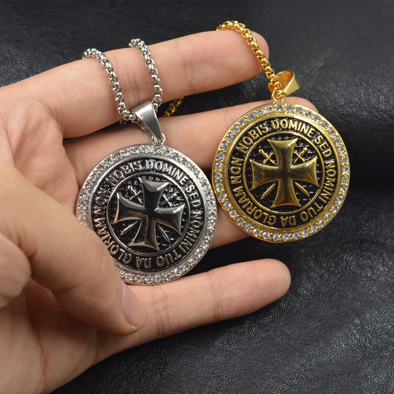 2019 новая модель Рыцари Тамплиер Железный крест кулон ожерелья для мужчин