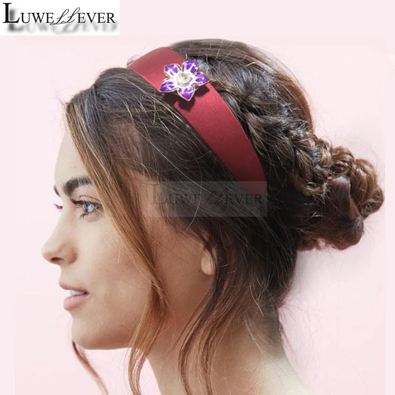 

Candy Color Headband 019 Solid color Fit 18mm Snap Button Headband Acrylic Hair Accessories For Women Girls Gift