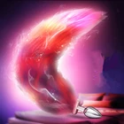 Люминесцентная Анальная пробка Foxtail из силикона, анальная пробка для мастурбации, товары для взрослых, для косплея