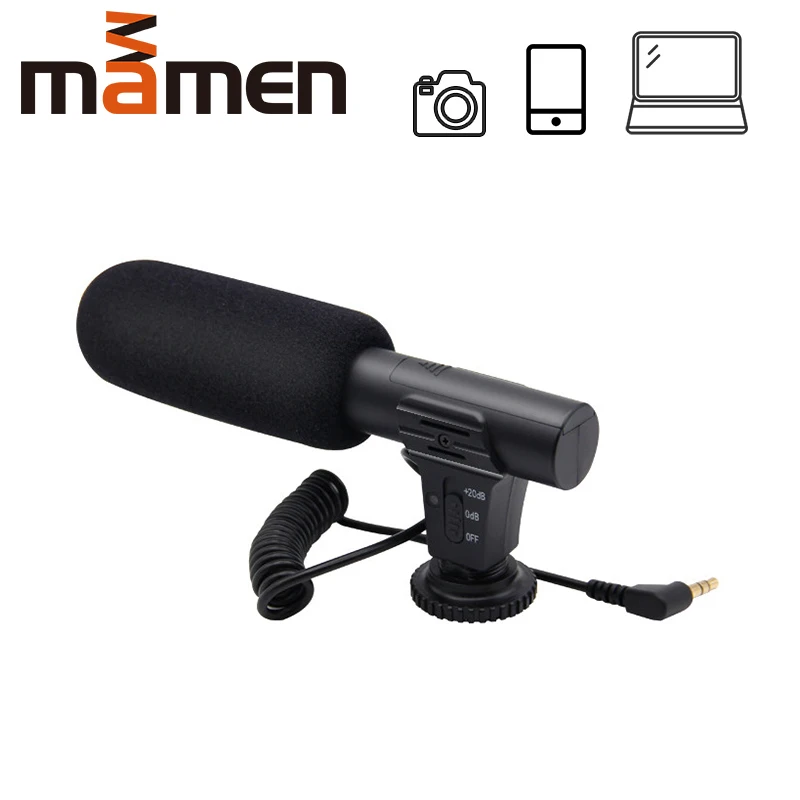 MIC-05 3,5 мм аудио Vlog камера Запись микрофон гиперкардиоид для камеры видео смартфон камера-регистратор с микрофоном штатив+ зажим