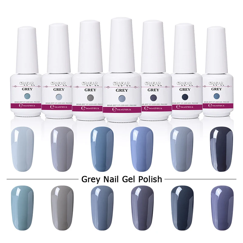 8 мл трендовая грелка серый Гель лак набор УФ светодиодный гель замочить от
