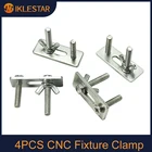 Зажим для рабочего стола, Т-образные зажимы для рабочего стола, металлический зажим, аксессуары для фрезерного станка с ЧПУ, гравировальный станок с ЧПУ, 4 шт.лот