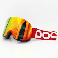 11 poc brand lid ski goggles double layers anti fog big ski mask glasses skiing men women snow snowboard goggles clarity retina