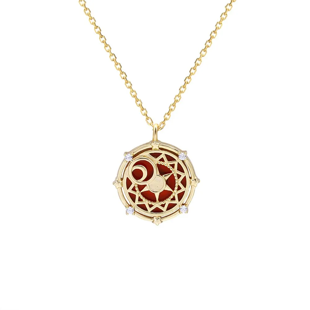 

Japanese Animate Product Korean Charm Necklace Cardcaptor SAKURA The Wand of Dream Sterling S925 Silver Gold Plated ALTB-1279