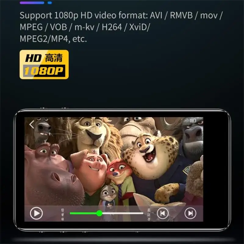 Mp3 плеер с Bluetooth 4 2 Hi Fi динамиком Полноразмерным сенсорным цветным экраном 3 0 дюйма
