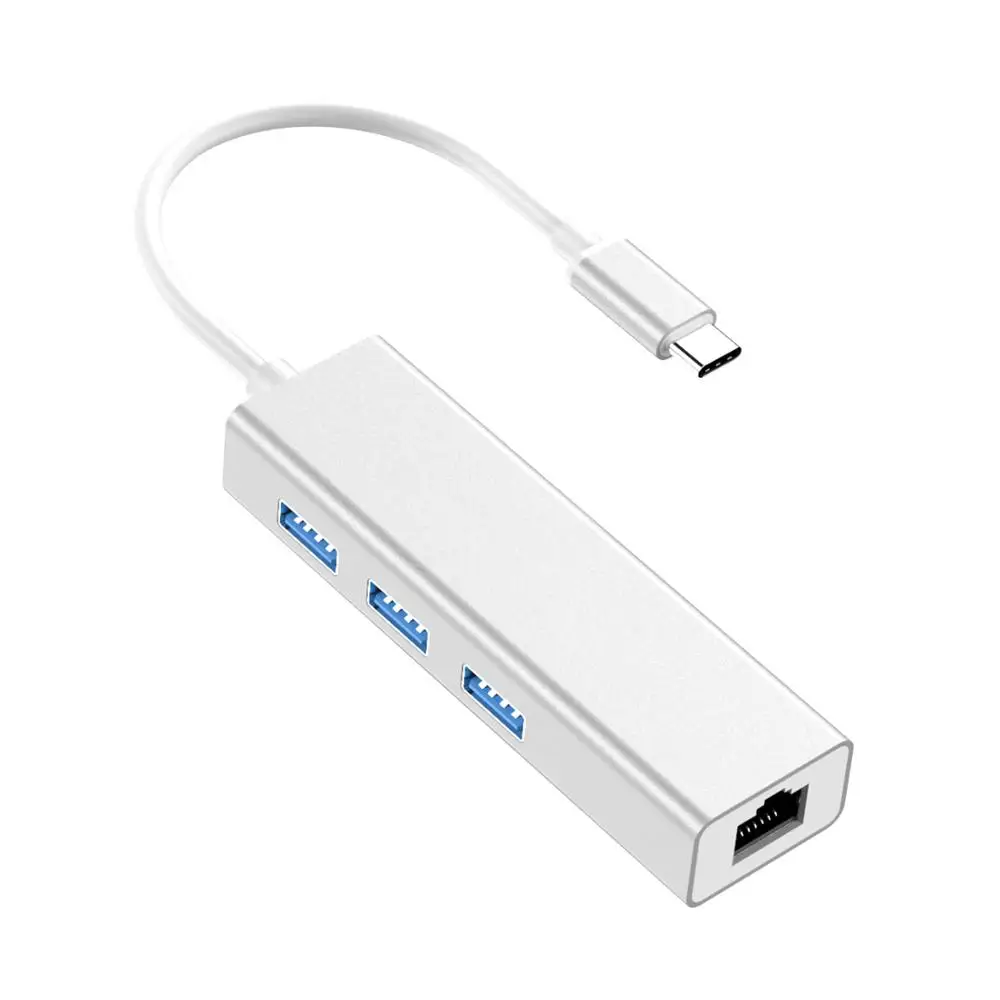 Usb 3 1 Usb-C Тип C 10/100/1000 Мбит/с Gigabit Ethernet Rj45 сетевой адаптер с портами (стандарт 0