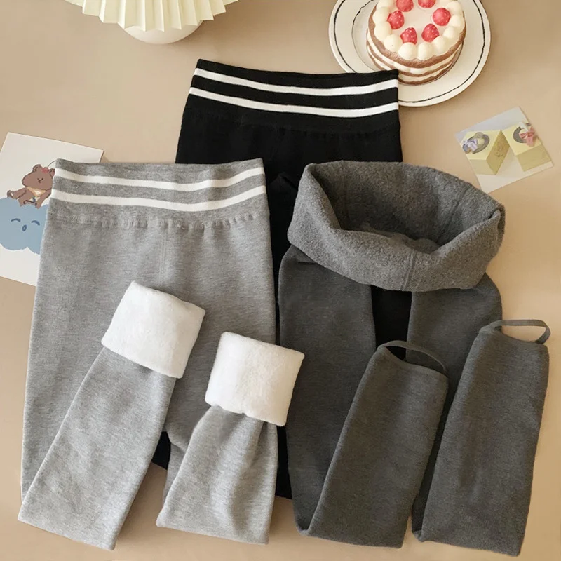 

Leggings women wear spring, autumn and winter Plush thickened warm pants, high waist, abdomen and hip lifting yoga pants, foot