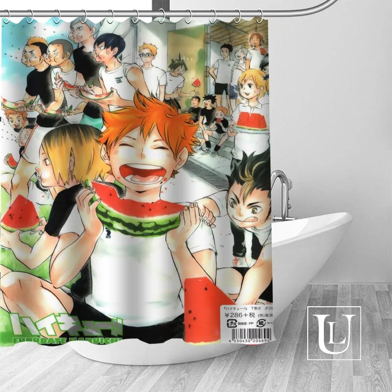 Haikyuu на заказ! Занавеска для душа большого размера водонепроницаемая занавеска