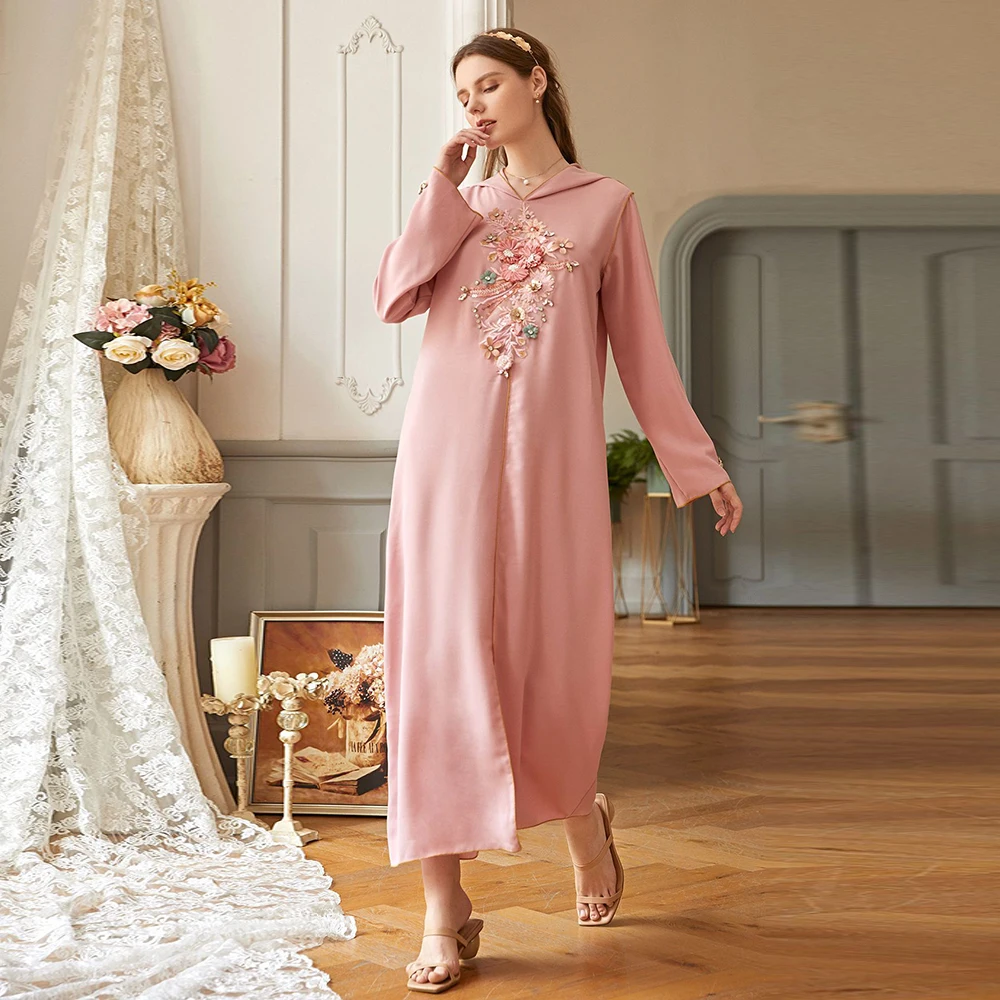 Eid Kaftan Mujer Дубай Abaya Турция хиджаб с капюшоном мусульманское платье мусульманская