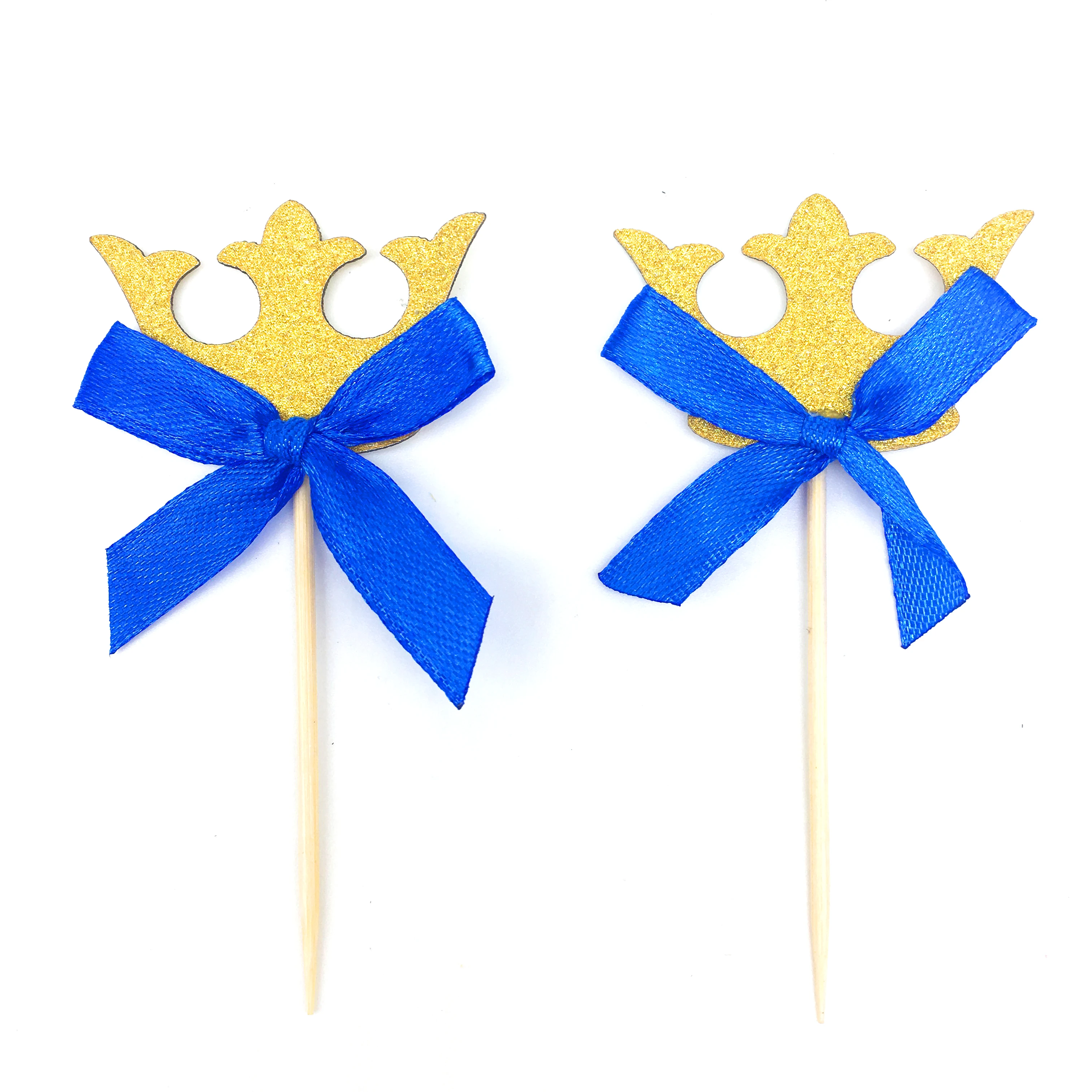 10 шт./лот корона принцессы золотистый позолоченный торт Топпер 1-й День рождения