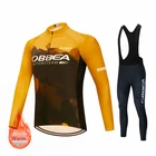 Зимняя теплая одежда для велоспорта 2021 Orbeaful с длинными рукавами, комплект велосипедной одежды, велосипедная форма для горного велосипеда, триатлона