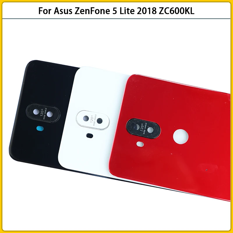 Для Asus ZenFone 5 Lite 2018 ZC600KL задняя крышка батарейного отсека Задняя стеклянная панель