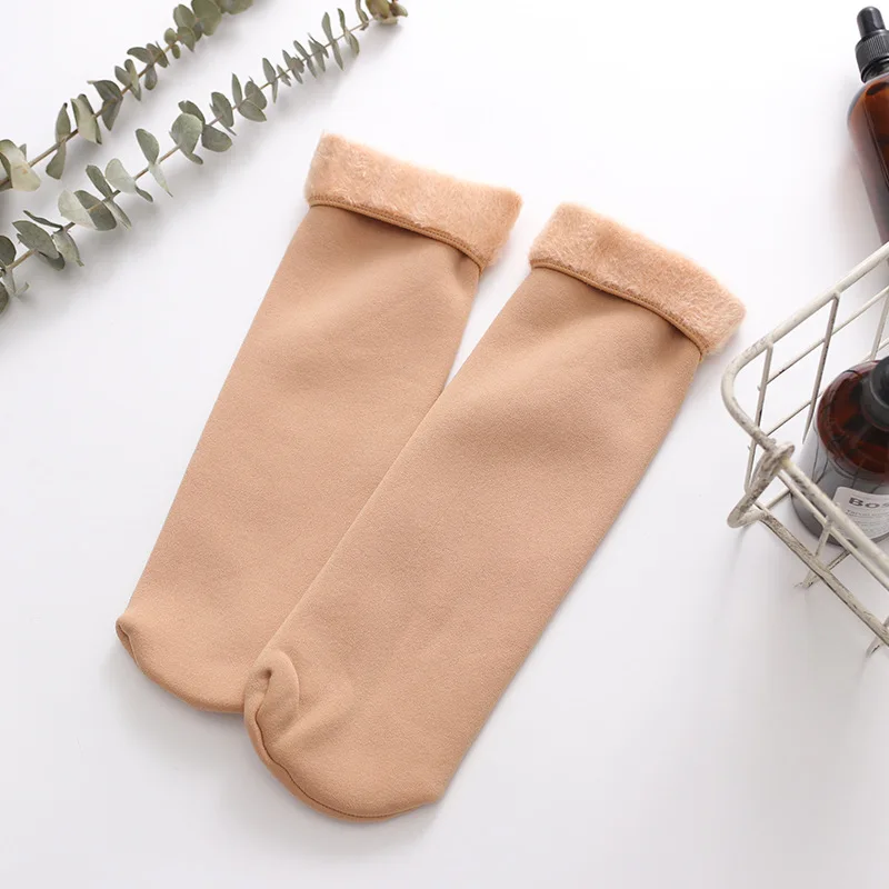 Теплые женские и мужские носки Утепленные теплые шерстяные кашемировые зимние