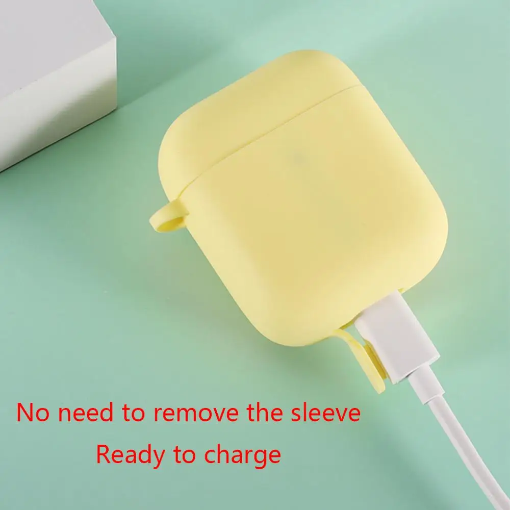 

Replaced Cute Solid Color Protective Cover Anti-Shock Silicone Case Protector for OPPO Enco Free Headset Headphones