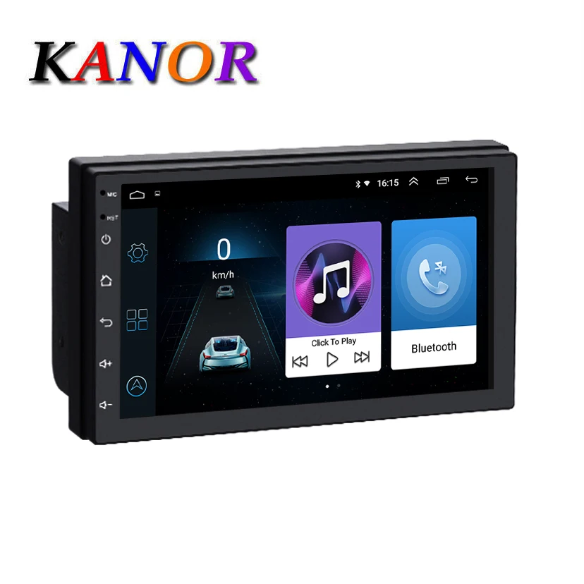 KANOR 1024*600 Android 8,1 2 Din Автомобильный Радио Мультимедиа Видео плеер Универсальный Авто Стерео gps карта навигация головное устройство система