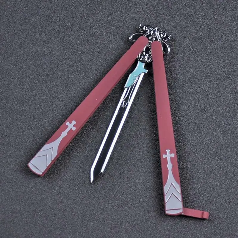 Керамбит бабочка Hysenss тренировочный нож складной из цинкового сплава игрушка без