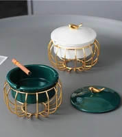 creative ceramic birds nest ashtray anti fly ash home light luxury color gold home bar restaurant decoration boyfriend gift