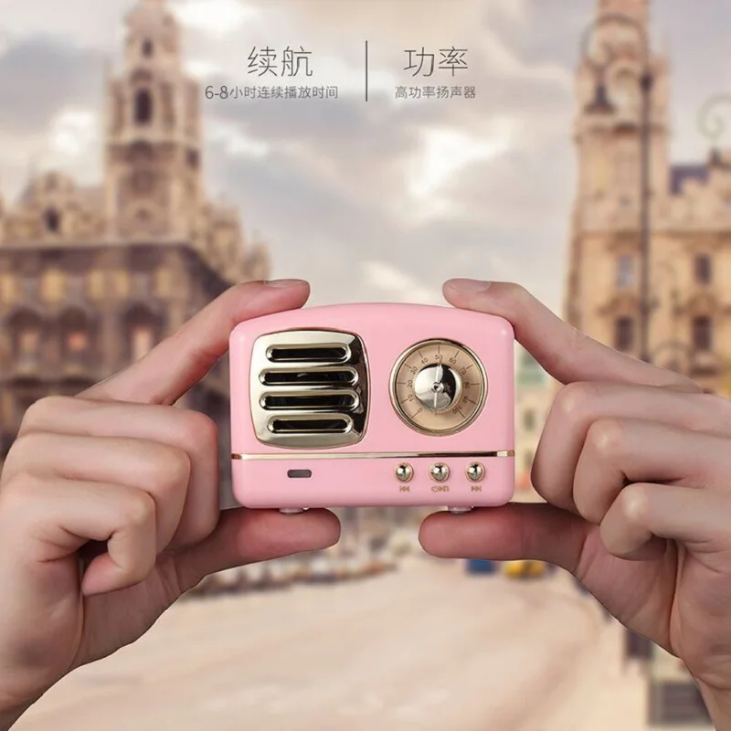 

Disk Subwoofer EasyLIFERetro Bluetooth Speaker Portable Phone Card U Nostalgic Mini Speaker SZ015