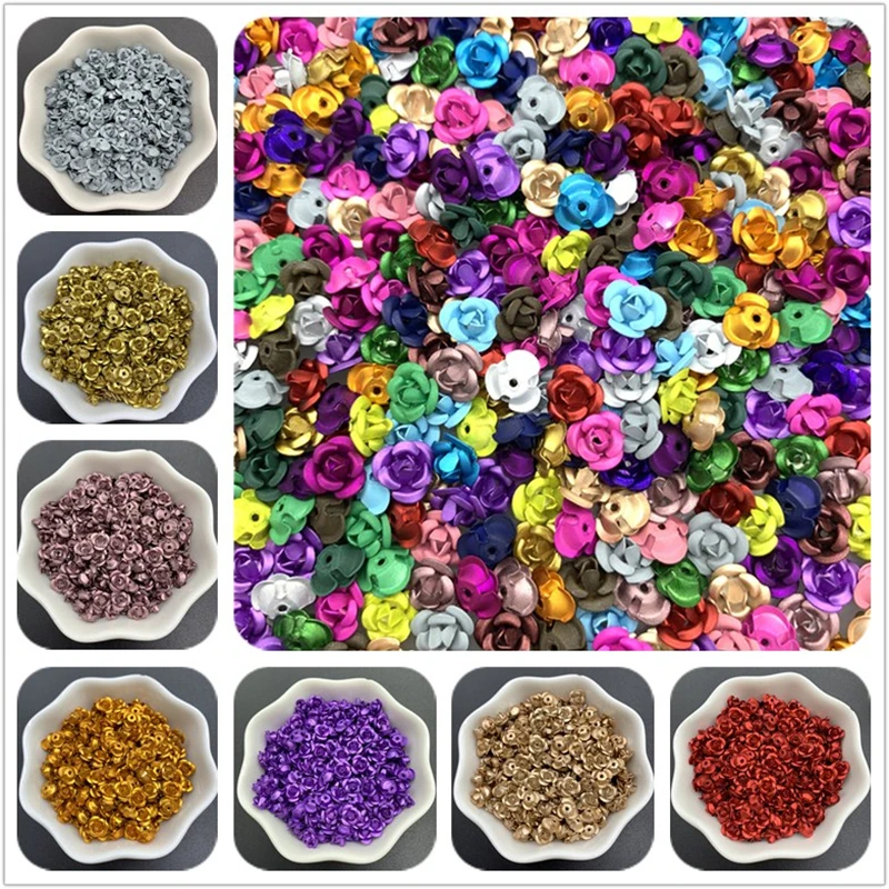 Алюминиевые шапочки для бусин в форме цветка 30 шт./лот 7 мм фурнитура изготовления