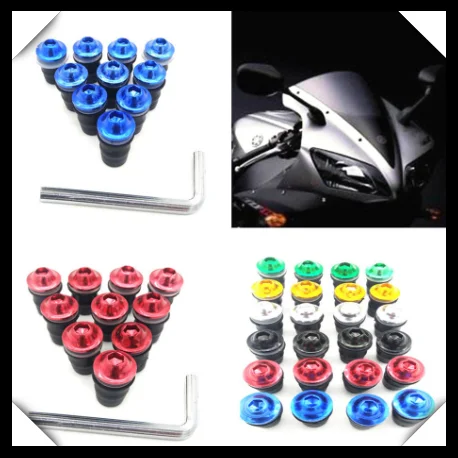 5 мм крепеж для лобового стекла мотоцикла комплект болтов с шипами винтовые гайки
