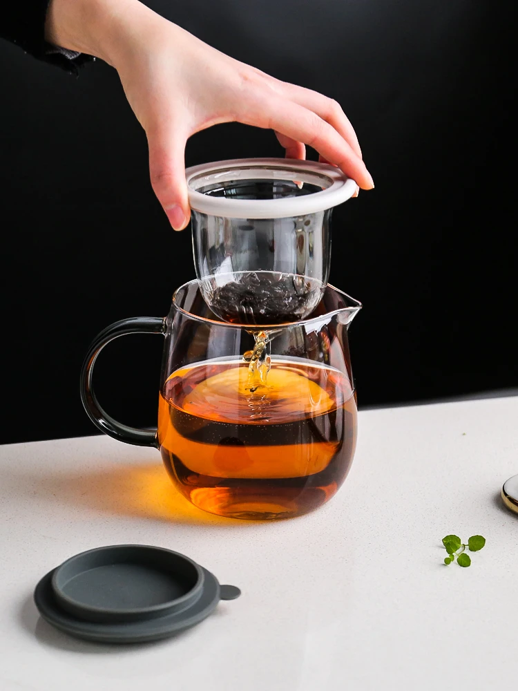 Прозрачная стеклянная бутылка для воды ситечко чая экологически чистые