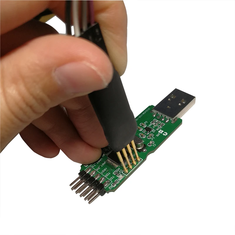 

STM32 Thimble Burning Probe Surface Gold Plating 2.54mm Spacing 4P Download Debugging Mass Production Tools