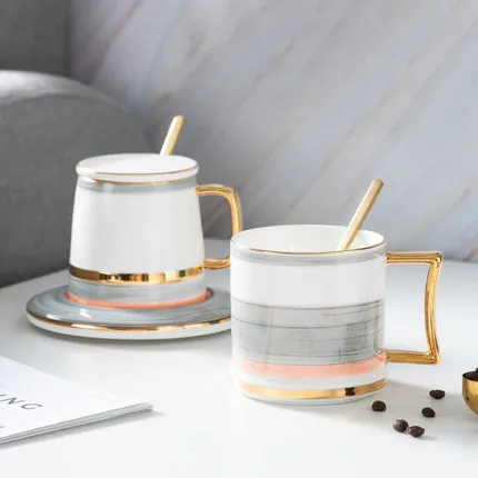 Роскошная керамическая кружка портативная чашка для кофе ручной работы