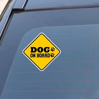 New Waterproof High-quality DOG ON BOARD Color Car-Sticker and Decals for Car Bumper Cover scratches Interior KK1616cm