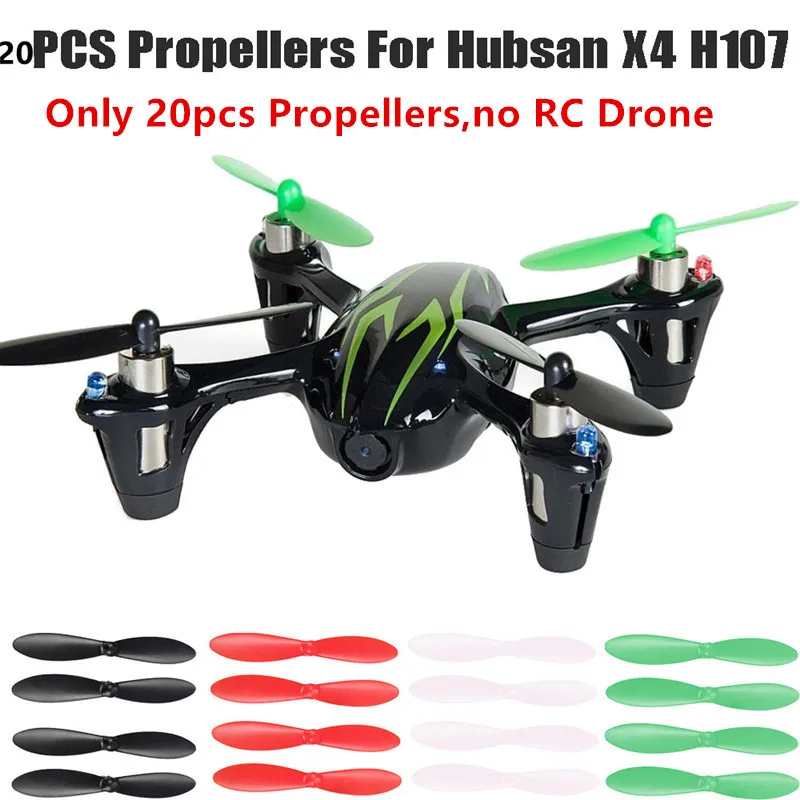20 шт. 55 мм Лопасти пропеллера для Hubsan X4 H107P H107C H107D PLUS запасные части пульта