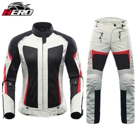 duhan motorcycle jacket summer motorcycle pants suit jacket moto breathable mesh touring motorbike clothing set for women