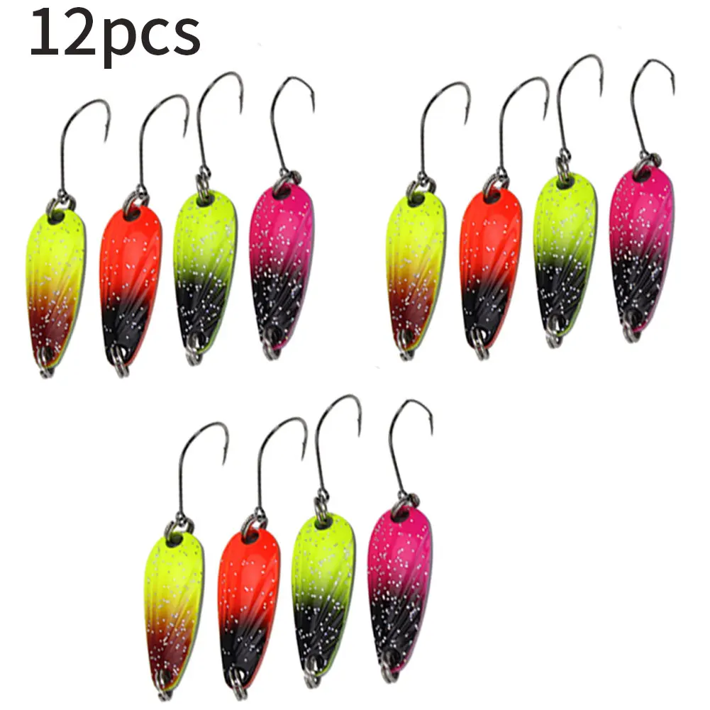 

Spoon-type shell color sequins Lure Fishing Lure Metal Bait Single Hook Spinner Hard Bait Trout Bass Pike Winter Ice Fishing