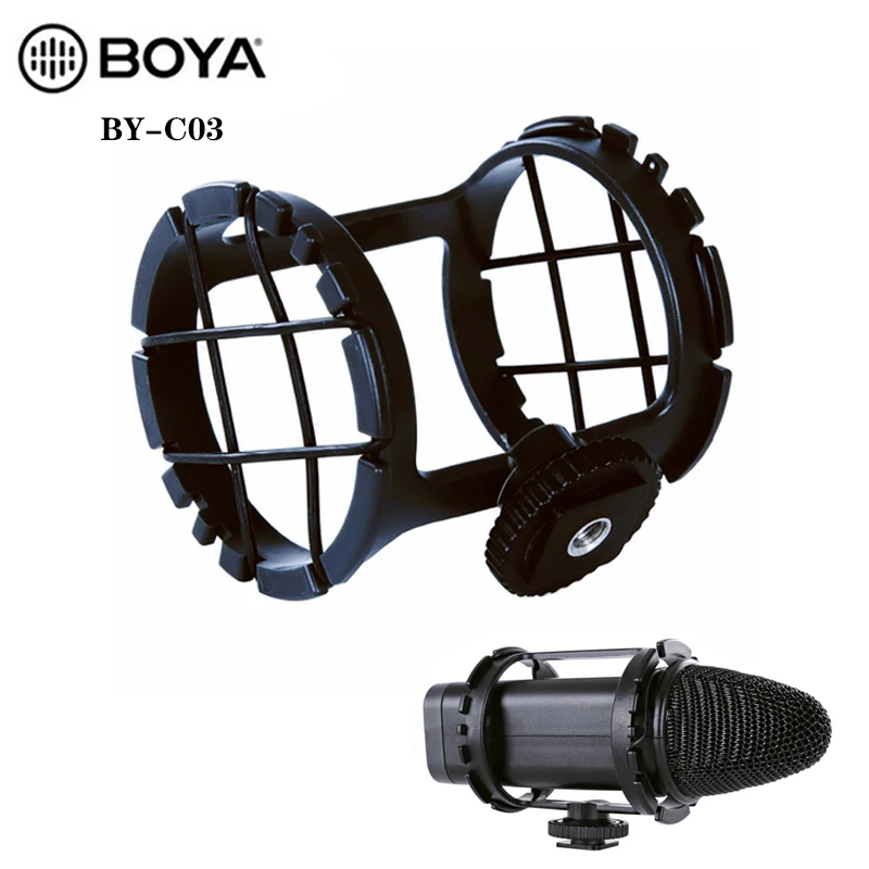 Профессиональный микрофон BOYA с амортизирующим креплением для микрофонов