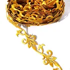 Кружевные костюмы с железной золотистой вышивкой, кружевная отделка, плетеная винтажная отделка, золотистые и Серебристые венецианские пояса, ширина 3,6 см