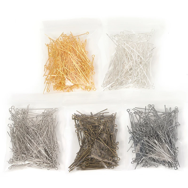 

200 шт. 0,6 мм Серьги с глазами, булавки, серьги-иглы, булавки, золотые, серебряные крючки, «сделай сам», серьги, фурнитура для рукоделия, ювелирн...