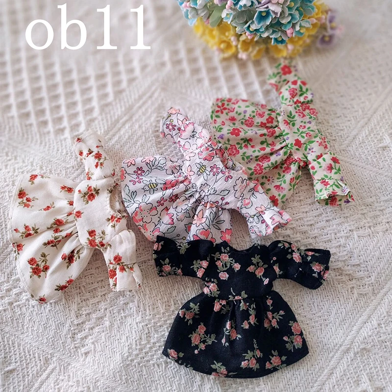 1 шт. OB11 BJD Одежда для кукол милое Цветочное платье Ob11 obitsu 11 1/12 аксессуары