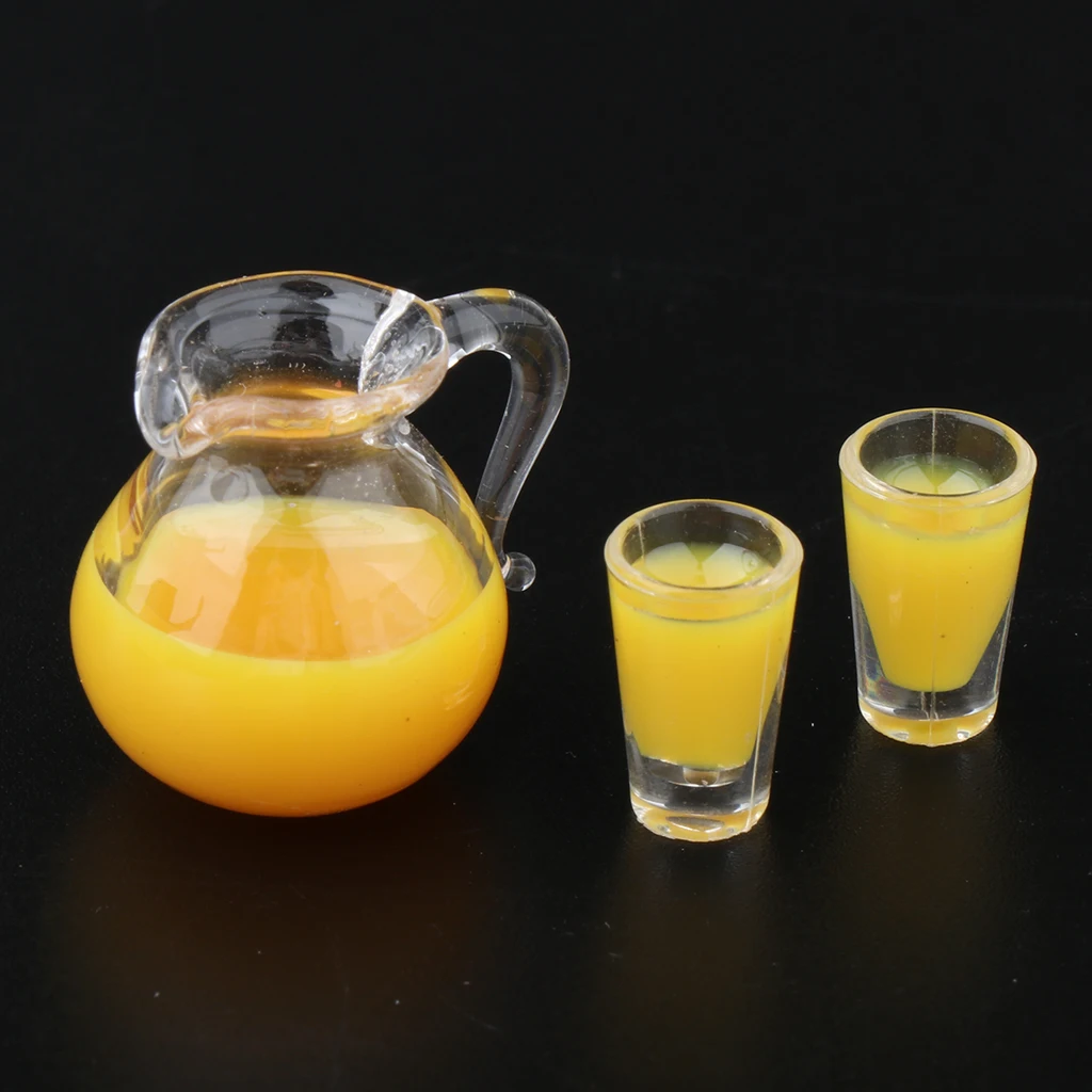 

1/12 Dollhouse Miniature Drinking Bottles And Cups Model Kitchen Supplies, for Doll House Decoration Ornaments, Kids and Adults