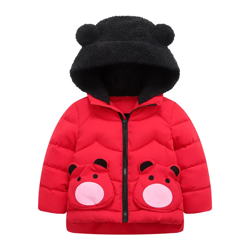 Детское пальто зимнее с принтом для девочек теплое утепленное Зимняя верхняя